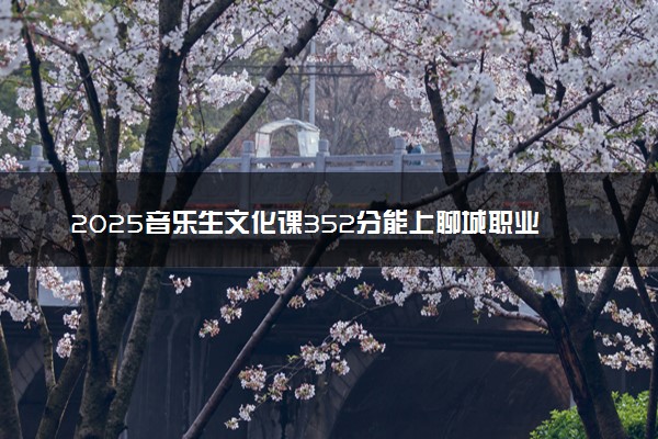 2025音乐生文化课352分能上聊城职业技术学院吗