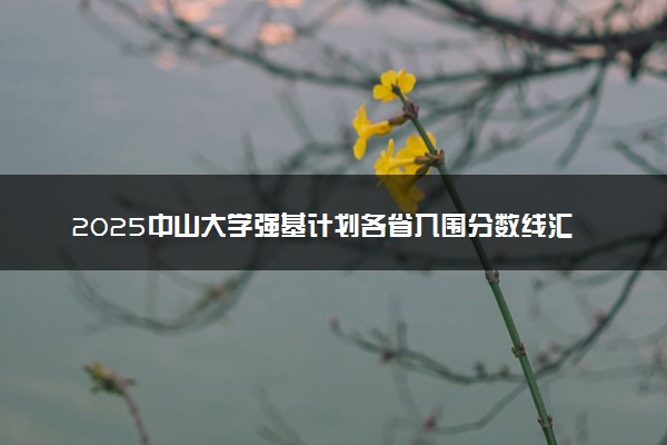 2025中山大学强基计划各省入围分数线汇总