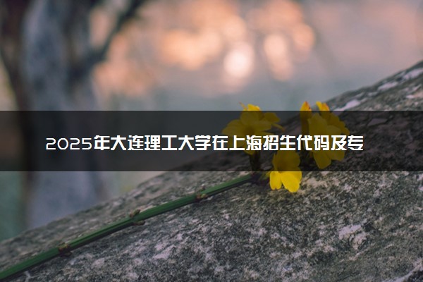 2025年大连理工大学在上海招生代码及专业代码 大连理工大学上海代码是多少？怎么查询？