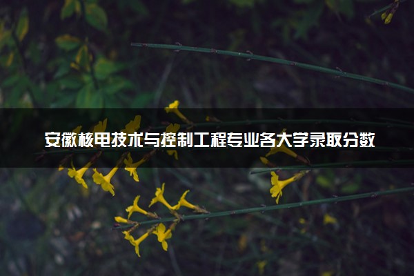 安徽核电技术与控制工程专业各大学录取分数线：最低600分能上 开设院校及位次