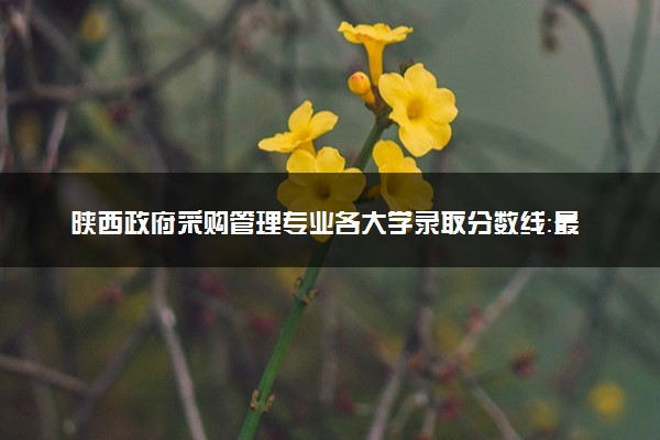 陕西政府采购管理专业各大学录取分数线：最低404分能上 开设院校及位次