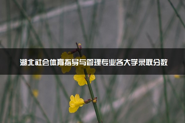 湖北社会体育指导与管理专业各大学录取分数线：最低437分能上 开设院校及位次
