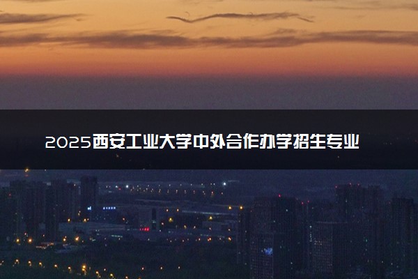2025西安工业大学中外合作办学招生专业及计划 学费多少钱