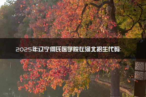 2025年辽宁何氏医学院在河北招生代码：1339 专业代码及报考指南