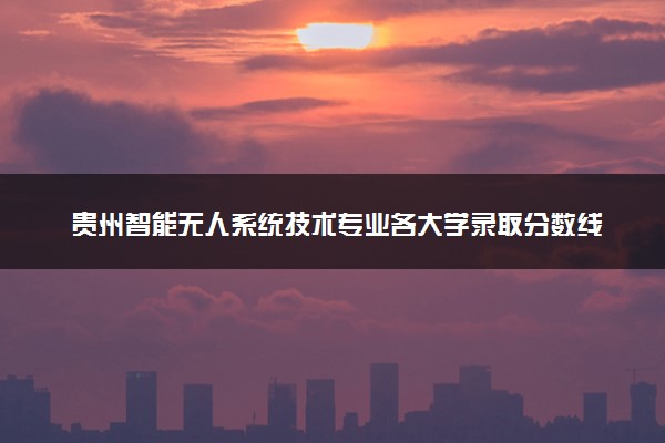 贵州智能无人系统技术专业各大学录取分数线：最低520分能上 开设院校及位次