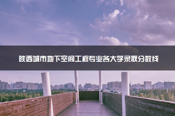 陕西城市地下空间工程专业各大学录取分数线：最低427分能上 开设院校及位次
