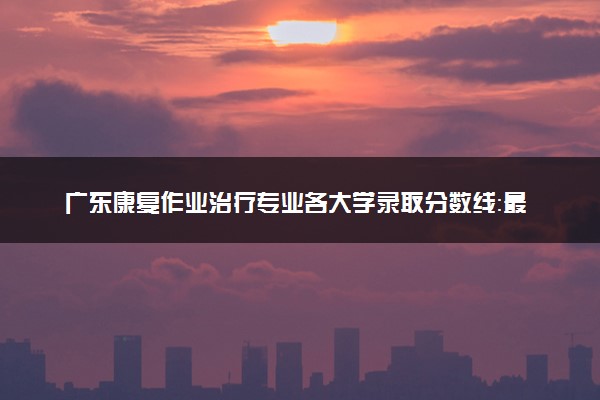 广东康复作业治疗专业各大学录取分数线：最低511分能上 开设院校及位次