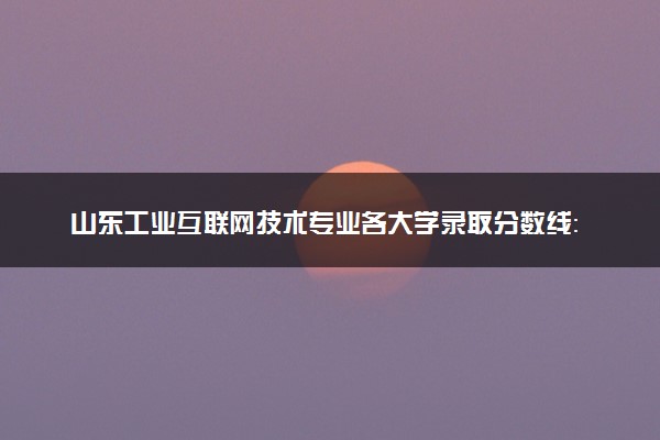 山东工业互联网技术专业各大学录取分数线：最低241分能上 开设院校及位次