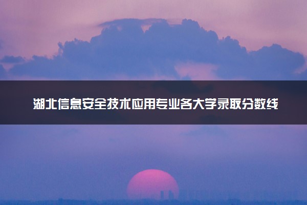 湖北信息安全技术应用专业各大学录取分数线：最低200分能上 开设院校及位次