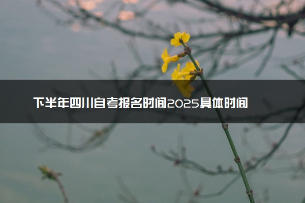 下半年四川自考报名时间2025具体时间 含报名官网入口
