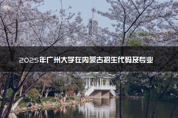 2025年广州大学在内蒙古招生代码及专业代码 广州大学内蒙古代码是多少？怎么查询？