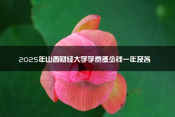 2025年山西财经大学学费多少钱一年及各专业收费标准一览表