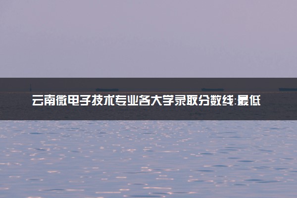 云南微电子技术专业各大学录取分数线：最低430分能上 开设院校及位次