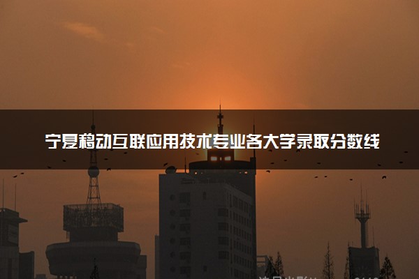宁夏移动互联应用技术专业各大学录取分数线：最低271分能上 开设院校及位次