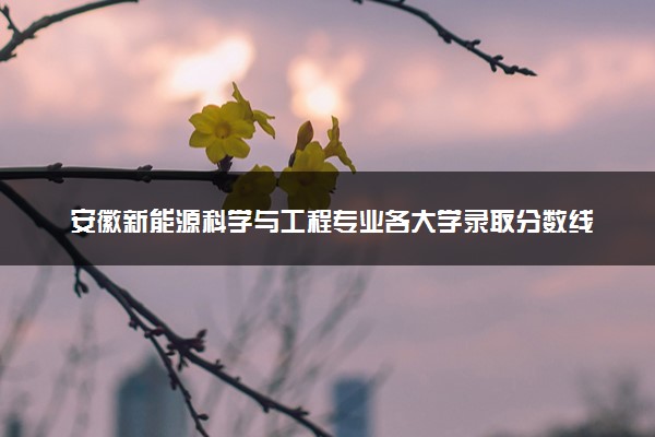 安徽新能源科学与工程专业各大学录取分数线：最低487分能上 开设院校及位次