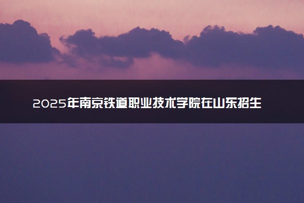 2025年南京铁道职业技术学院在山东招生代码及专业代码 南京铁道职业技术学院山东代码是多少？怎么查询？