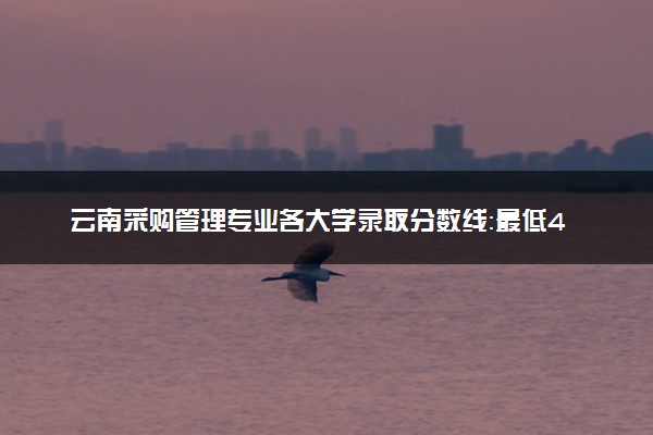 云南采购管理专业各大学录取分数线：最低491分能上 开设院校及位次