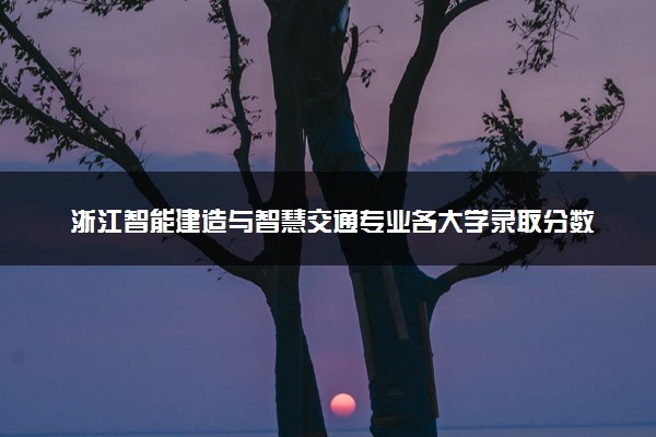 浙江智能建造与智慧交通专业各大学录取分数线：最低530分能上 开设院校及位次