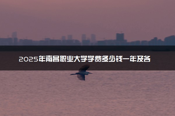 2025年南昌职业大学学费多少钱一年及各专业收费标准一览表