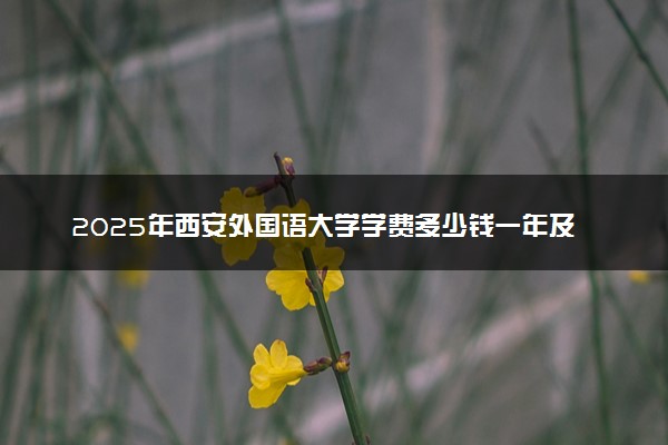 2025年西安外国语大学学费多少钱一年及各专业收费标准一览表