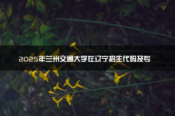 2025年兰州交通大学在辽宁招生代码及专业代码 兰州交通大学辽宁代码是多少？怎么查询？