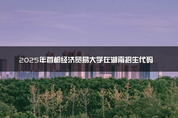 2025年首都经济贸易大学在湖南招生代码及专业代码 首都经济贸易大学湖南代码是多少？怎么查询？
