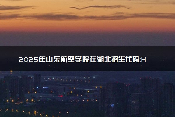 2025年山东航空学院在湖北招生代码：H433 专业代码及报考指南
