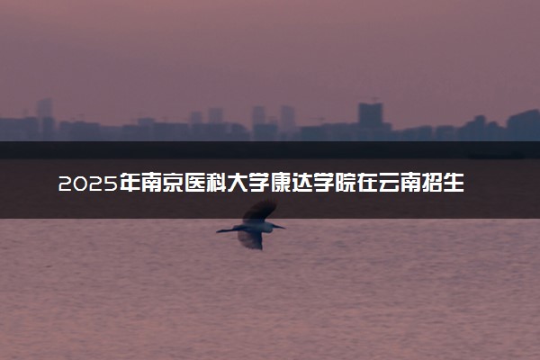 2025年南京医科大学康达学院在云南招生代码：32B8 专业代码及报考指南