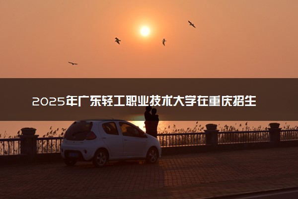 2025年广东轻工职业技术大学在重庆招生代码：4439 专业代码及报考指南