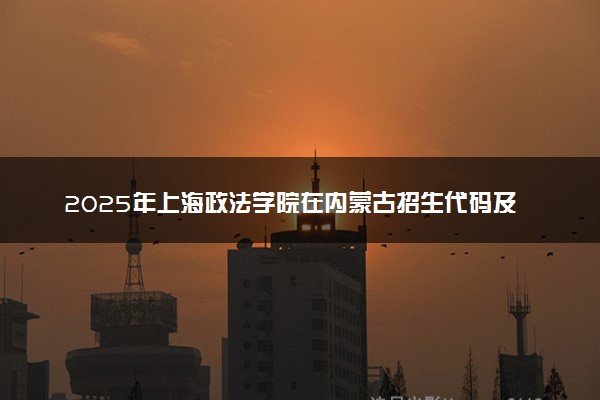2025年上海政法学院在内蒙古招生代码及专业代码 上海政法学院内蒙古代码是多少？怎么查询？