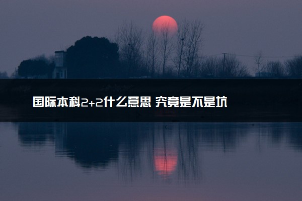 国际本科2+2什么意思 究竟是不是坑