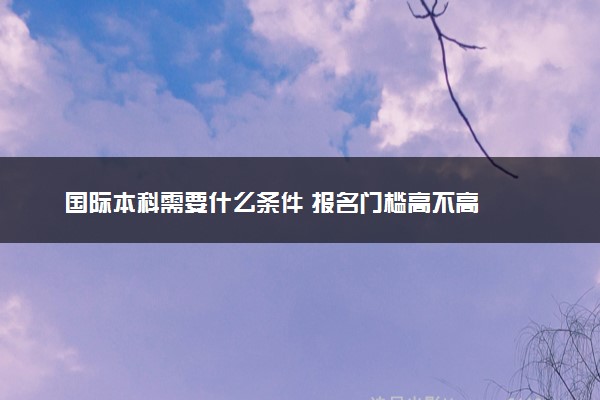 国际本科需要什么条件 报名门槛高不高  ‌