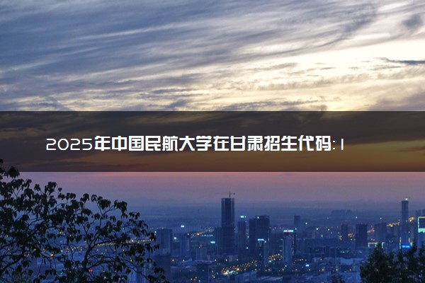 2025年中国民航大学在甘肃招生代码：1099 专业代码及报考指南