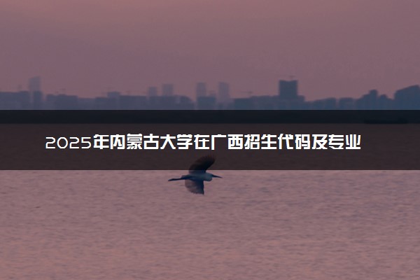 2025年内蒙古大学在广西招生代码及专业代码 内蒙古大学广西代码是多少？怎么查询？
