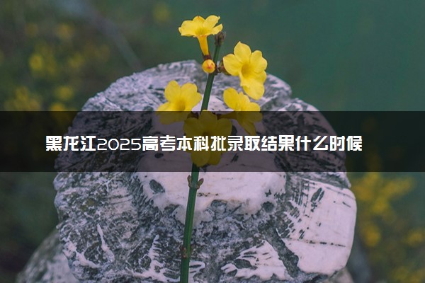 黑龙江2025高考本科批录取结果什么时候出来 多久能拿到录取通知书