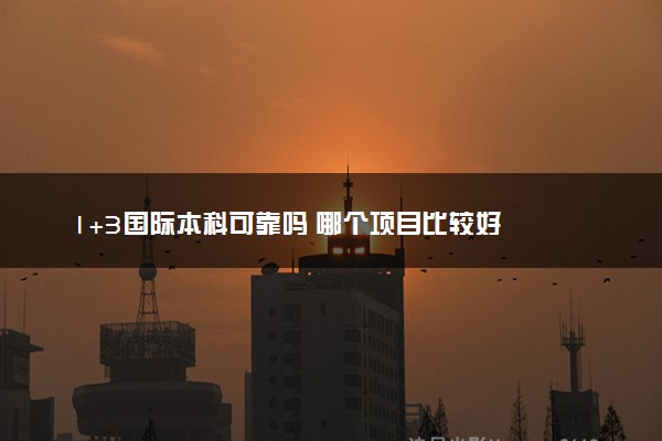 1+3国际本科可靠吗 哪个项目比较好
