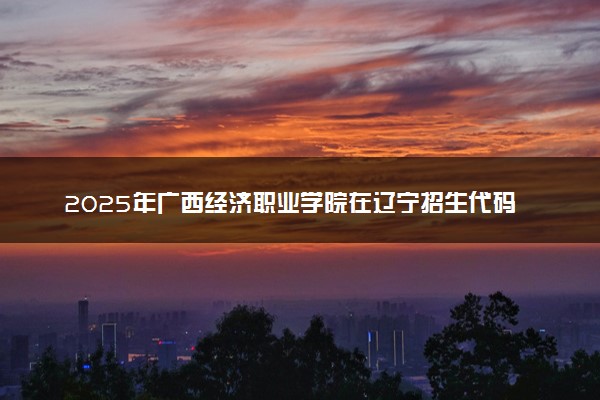 2025年广西经济职业学院在辽宁招生代码：4211 专业代码及报考指南