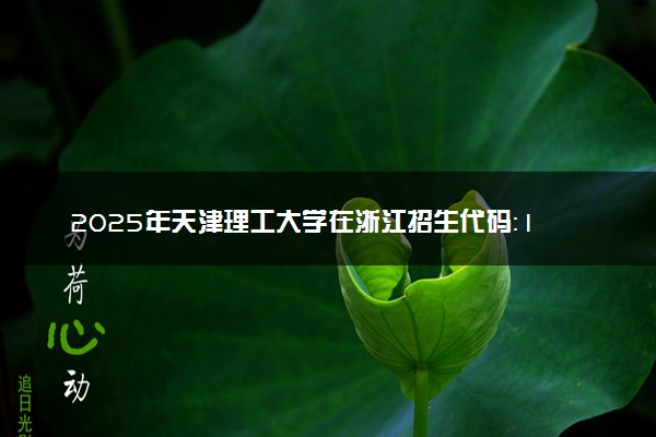 2025年天津理工大学在浙江招生代码：1224 专业代码及报考指南