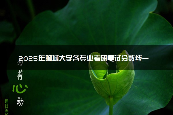 2025年聊城大学各专业考研复试分数线一览表 研究生考试一般多少分能上岸