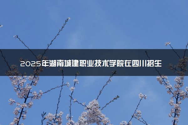 2025年湖南城建职业技术学院在四川招生代码：4389 专业代码及报考指南