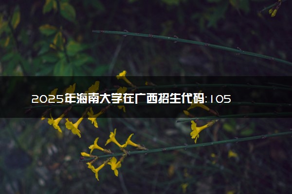 2025年海南大学在广西招生代码：10589 专业代码及报考指南