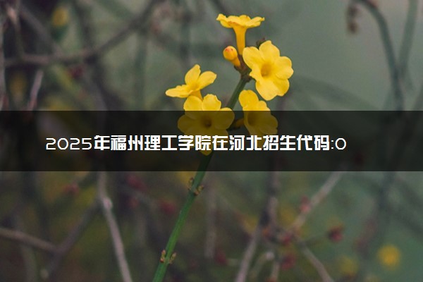 2025年福州理工学院在河北招生代码：0483 专业代码及报考指南