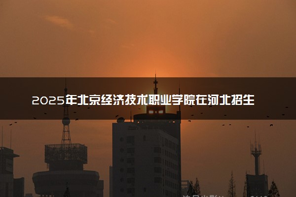 2025年北京经济技术职业学院在河北招生代码及专业代码 北京经济技术职业学院河北代码是多少？怎么查询？