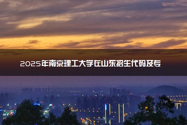 2025年南京理工大学在山东招生代码及专业代码 南京理工大学山东代码是多少？怎么查询？