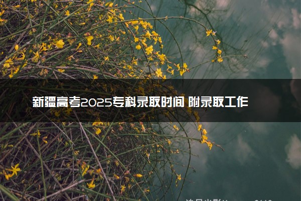新疆高考2025专科录取时间 附录取工作日程安排表