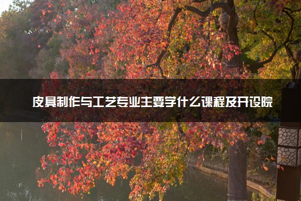 皮具制作与工艺专业主要学什么课程及开设院校 毕业后能干什么工作