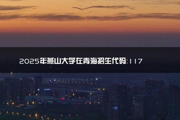 2025年燕山大学在青海招生代码：1176 专业代码及报考指南