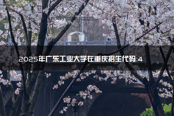 2025年广东工业大学在重庆招生代码：4414 专业代码及报考指南