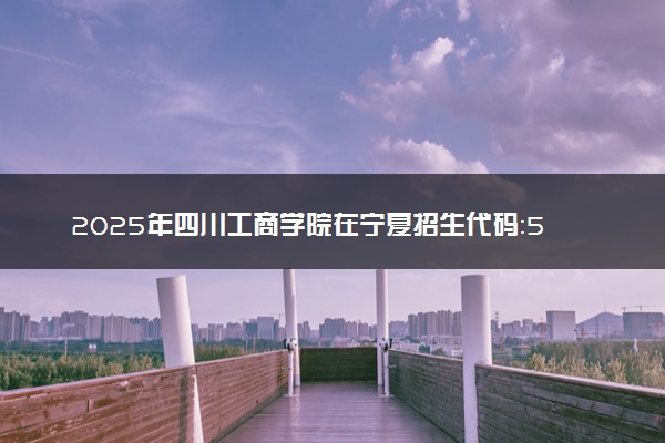 2025年四川工商学院在宁夏招生代码：5164 专业代码及报考指南