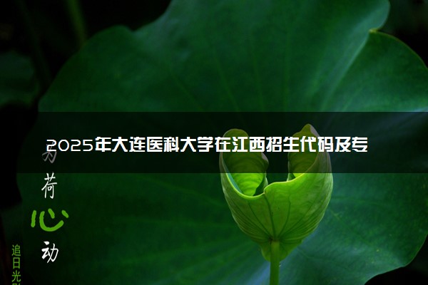 2025年大连医科大学在江西招生代码及专业代码 大连医科大学江西代码是多少？怎么查询？
